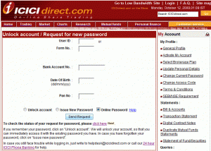 ICICI Password Recovery