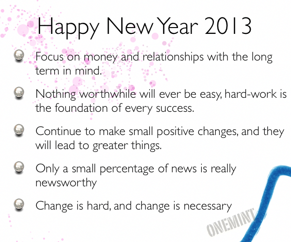 Happy New Year Thoughts 2013